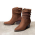DAMEN KURZSTIEFEL MIT ZEHENPARTIE UND ZUGBAND – MODERNES WESTERN-DESIGN
